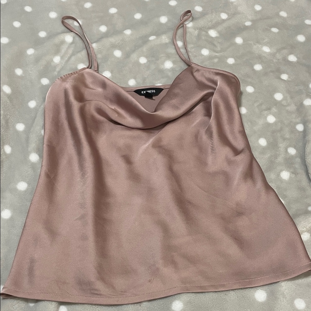 Express Blush Pink Cowl Neck Camisole